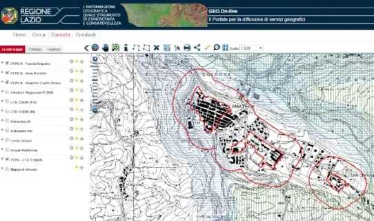 portale cartografia regionale Lazione