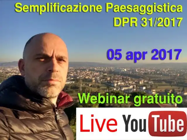 Paesaggistica, Webinar gratuito sul DPR 31/2017