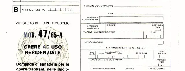 condono edilizio modulo